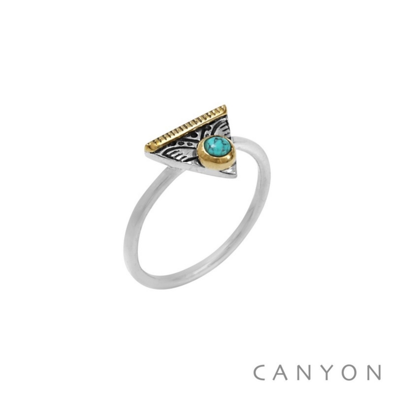 Bague Triangle turquoise