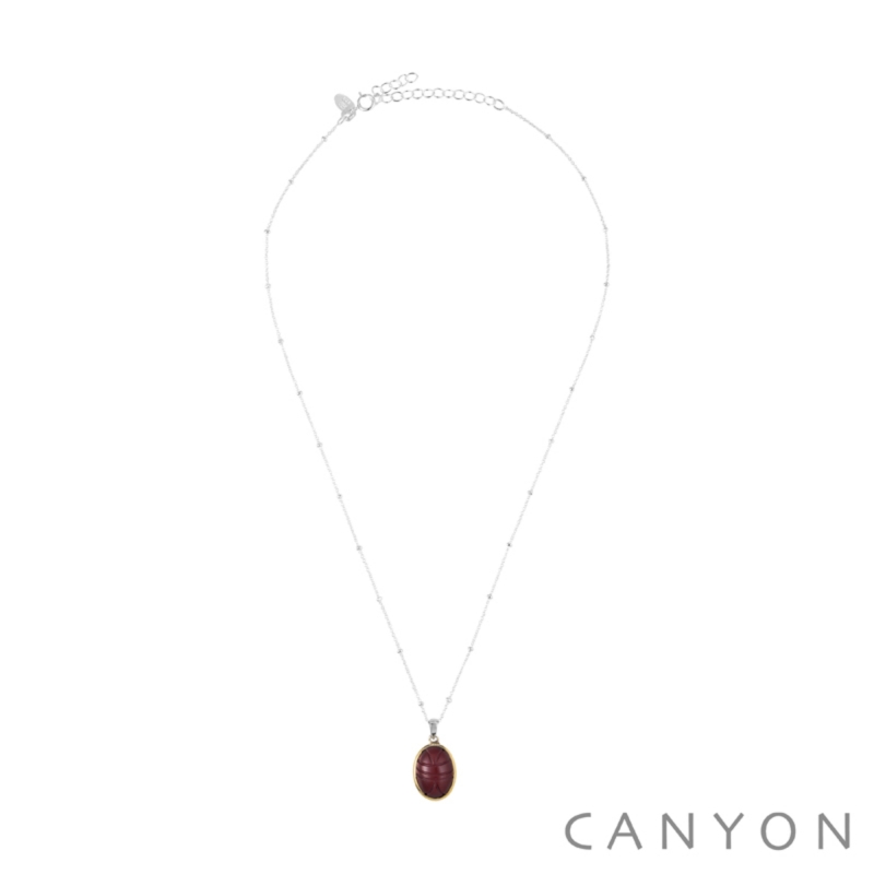 Collier Scarabée rouge