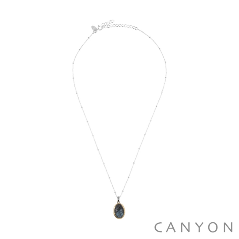 Collier Scarabée bleu