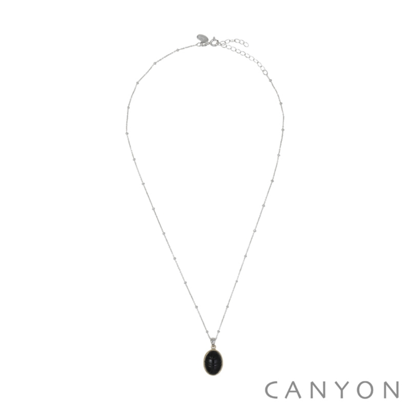Collier Scarabée noir