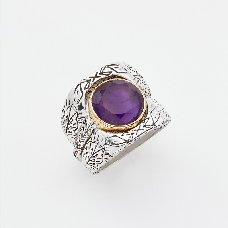 Bague Triple puzzle ronde