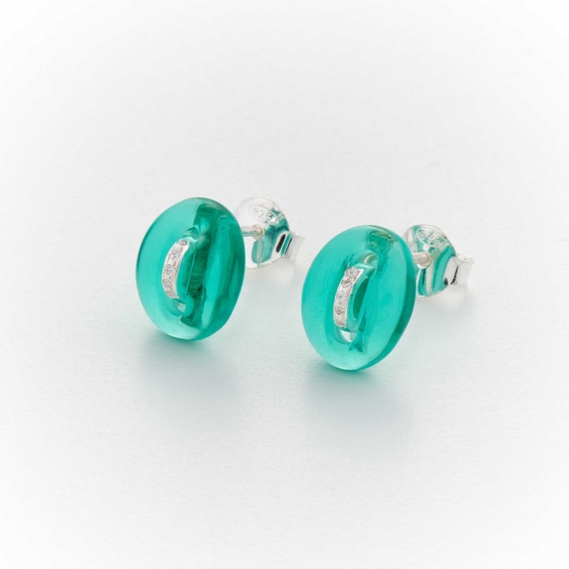 Boucles d'oreilles Green Shiny