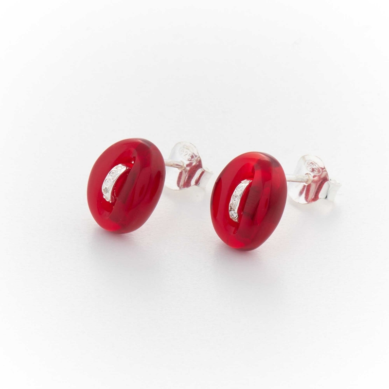 Boucles d'oreilles Red Shiny